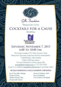 Cocktails for a Cause 2015 invitation